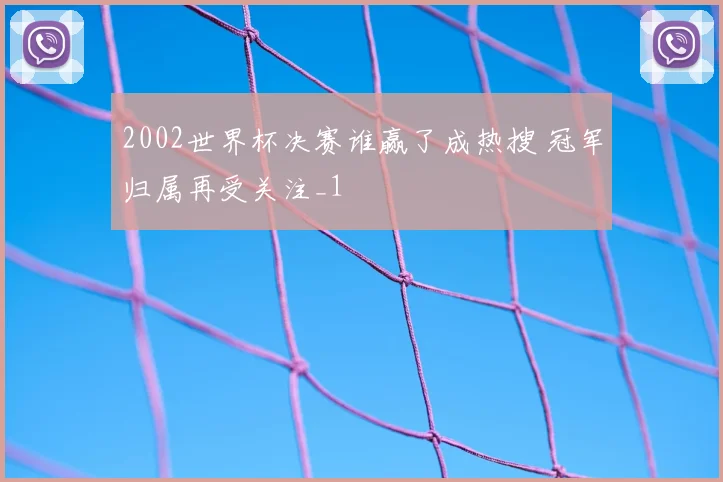 2002世界杯决赛谁赢了成热搜 冠军归属再受关注_1
